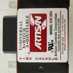 438USA: ARTISAN CONTROLS CORP., SOLID STATE TIMER WITH TIME DELAY RANGE 1 - 1024 SEC, INPUT VOLTAGE 19 - 228V AC/DC, 1A MAX LOAD.